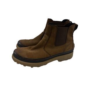 Sorel Caribou Chelsea Boots Pull On Brown Leather Waterproof NO INSERTS Mens 12